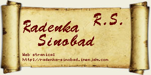 Radenka Sinobad vizit kartica
